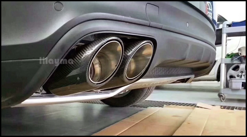 Хвост из углеродного волокна глушитель для выхлопной трубы для Porsche New Cayenne 959 Cayenne s turbo GTS глушители из нержавеющей стали