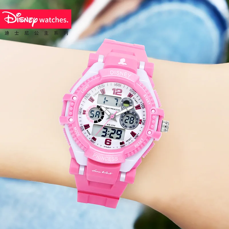 Бренд Дисней Дети Девушки наручные часы цифровой водонепроницаемый ребенок