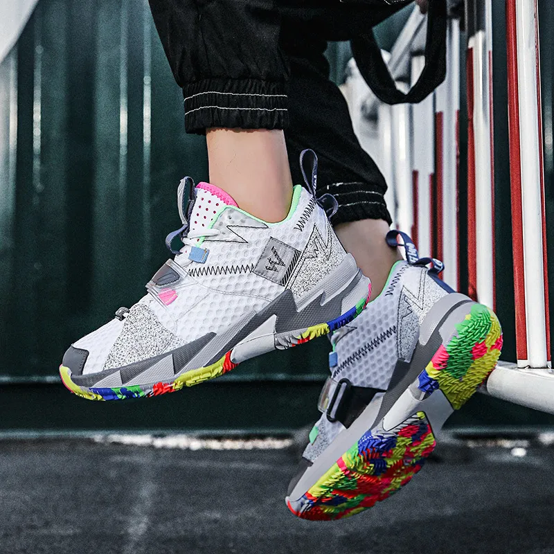 

New Hot Superstar Fashion Rainbow Basketball Shoes Men Breathable High top Basketball Shoes Outdoor Street Sneakers Unisex Shoes