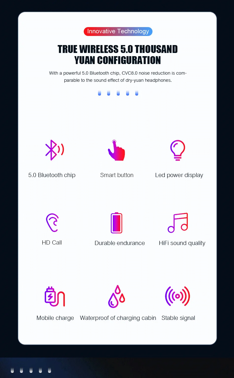 TWS беспроводные Bluetooth наушники с дисплеем питания сенсорное управление Bluetooth наушники водонепроницаемые шумозащитные спортивные наушники