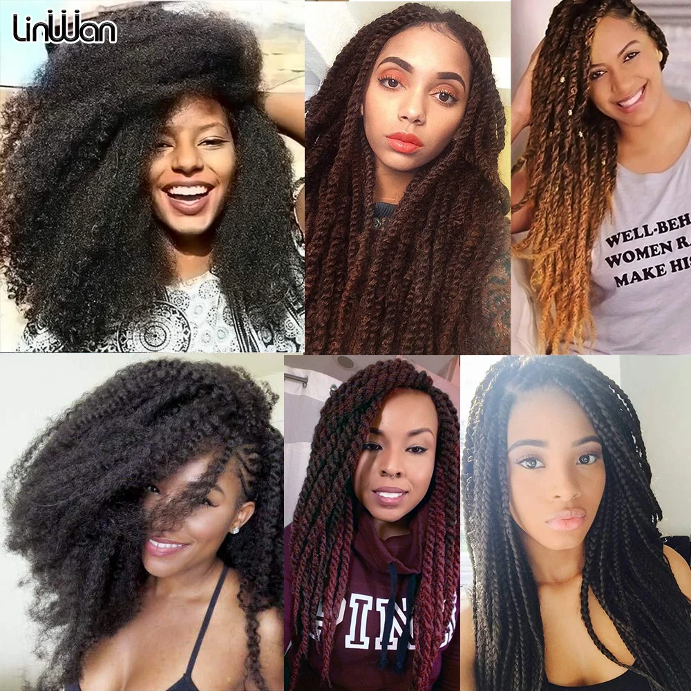 Удлинители волос Marley с плетением мягкие синтетические волосы косичкой Омбре