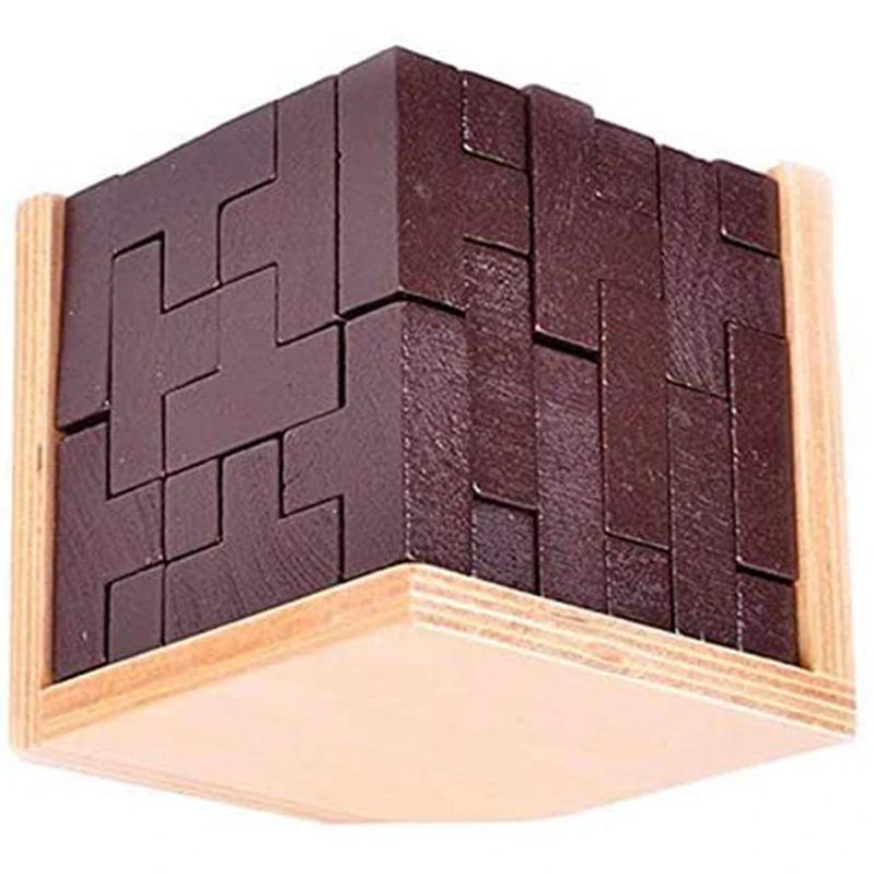 

54T Educational Wooden 3D Puzzles Luban Lock Wooden Toys Kids IQ Brain Teaser Burr IQ Toy for Children Adults