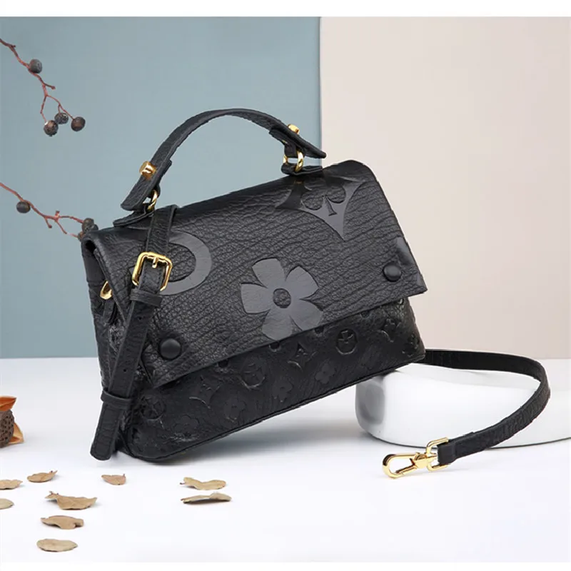 

Genuine Leather Women totes 2021 New Fashion Embossing Single Shoulder Handbags Ladies Designer Purse and Handbags Sac Luxe Cc