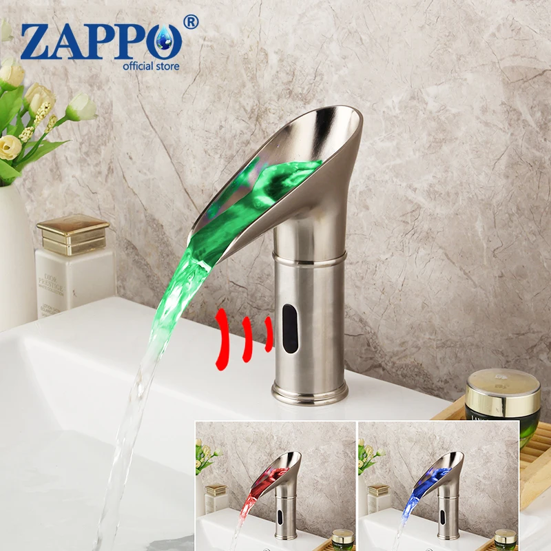 Смеситель для раковины ZAPPO матовый никель твердая латунь смеситель водопада