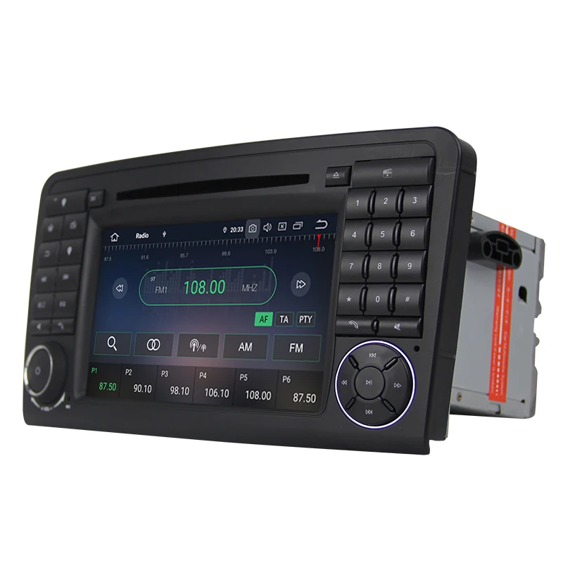 Автомобильный DVD-плеер Восьмиядерный процессор 7 дюймов Android 10 0 GPS для Mercedes Benz ML W164