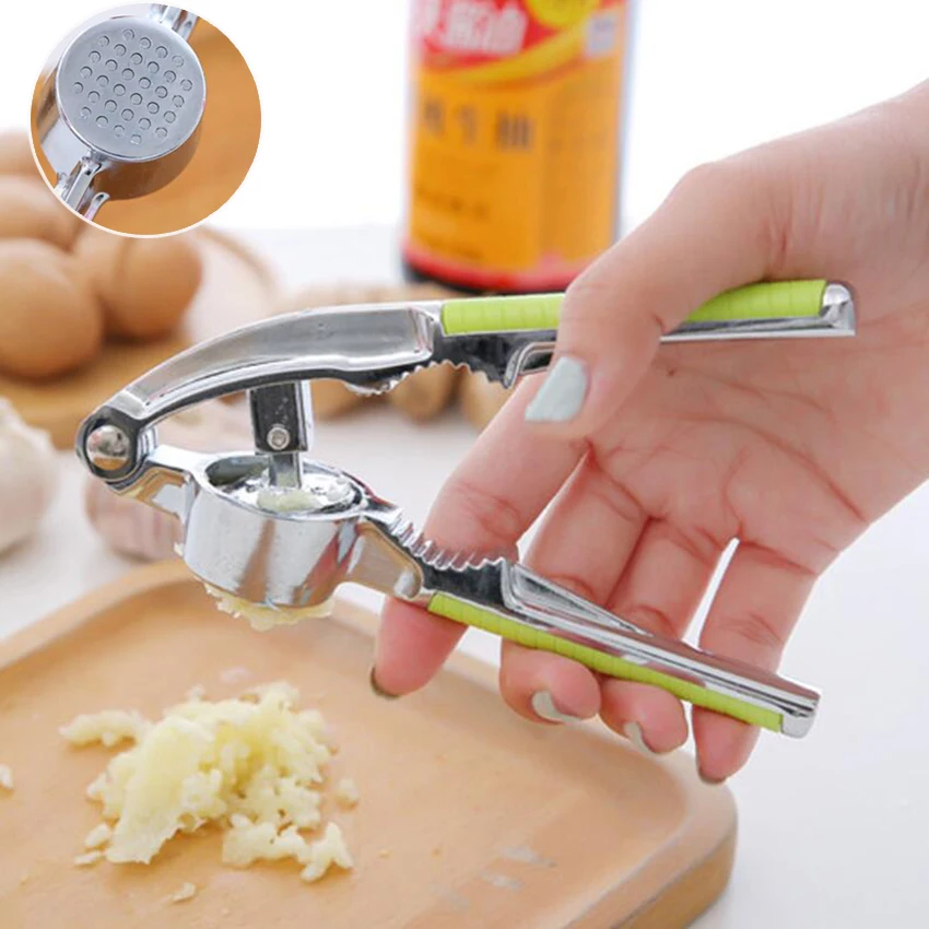 

1 pc Garlicpress Stainless Steel Gadget Ginger Garlic Presses for Kitchen Tool Nut Cracker Crusher Accessories Hot Selling