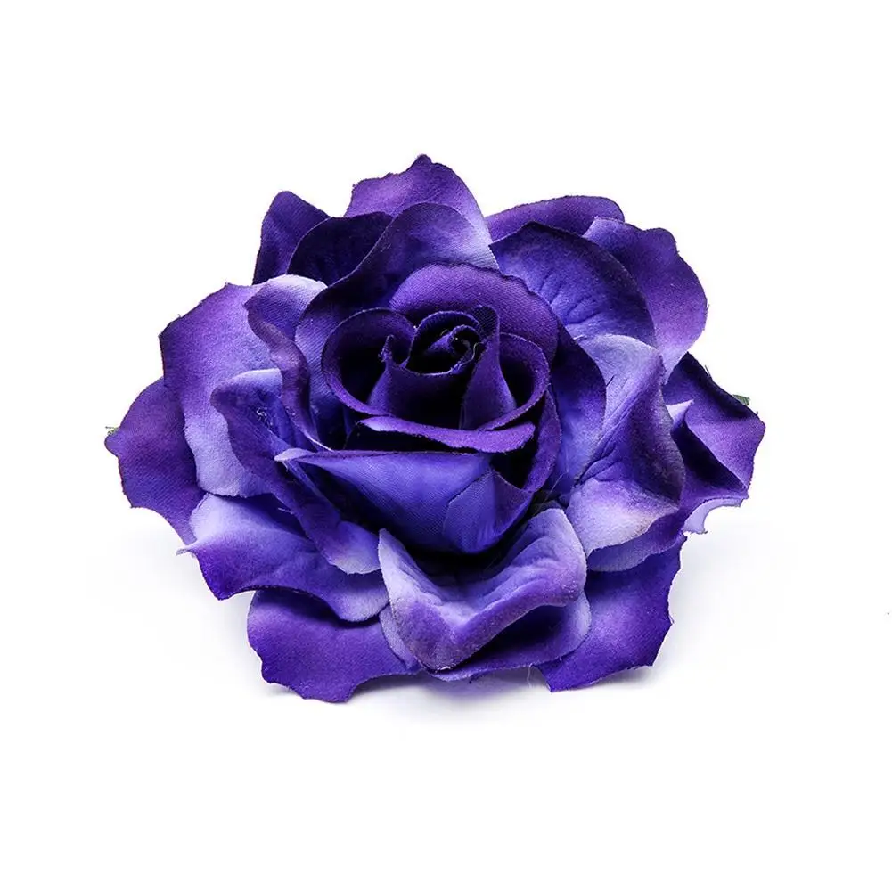 

Hot Women Girl Rose Flower Hair Clip Solid Corsage Headwear Hairpins Hair Head Accessories Sand Beach Gift Wedding Hair Clips