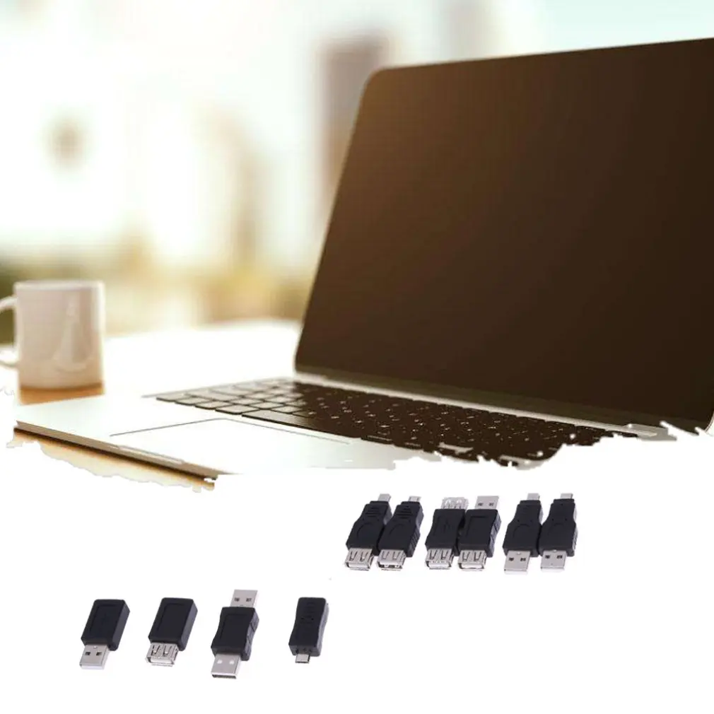10 шт OTG USB Мужской к женскому микро-usb; мини адаптер-преобразователь
