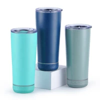 fashion 18oz smart music cup stainless steel tumbler with wireless speaker water bottle waterproof thermos christmas gift