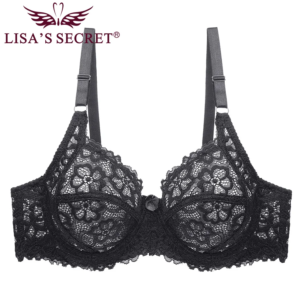 Сексуальный бюстгальтер женский кружевной с цветочным рисунком ультратонкий
