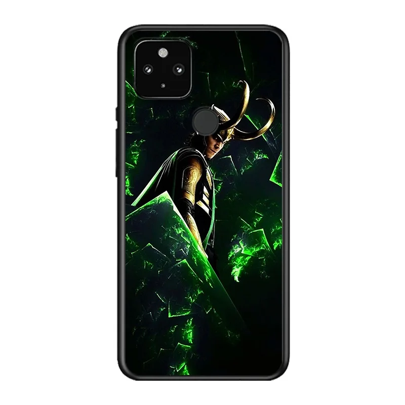 

Marvel Avengers Loki For Google Pixel 5 4A 5G 4 XL Soft Shell TPU Silicone Black Cover Phone Case