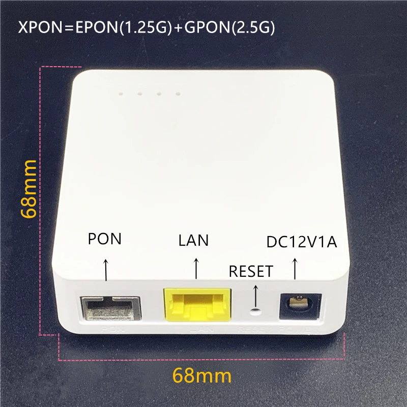 

Minni ONU английский 68 мм XPON EPON1.25G/GPON2.5G G/EPON ONU модем FTTH G/EPON совместимый маршрутизатор английская версия ONU MINI68 * 68 мм