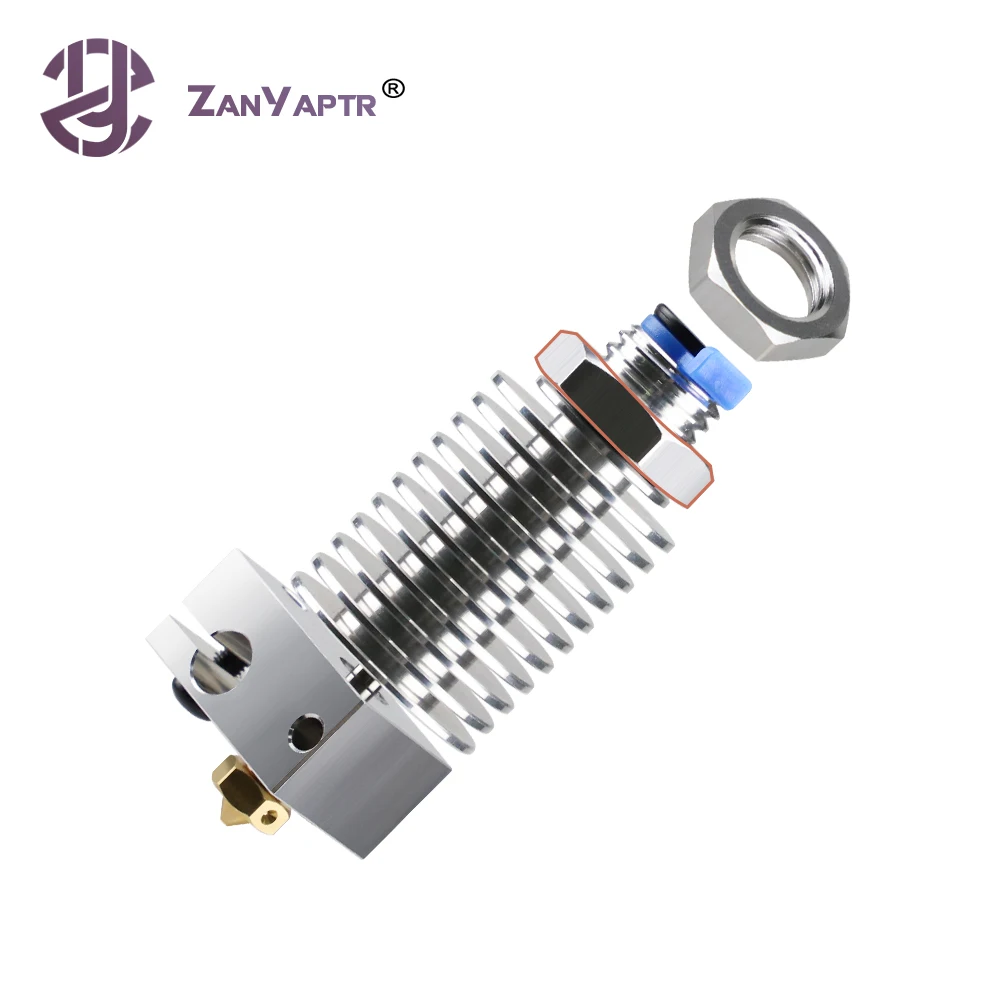 

Voron 0 / V6 Threaded Heatsink for E3D V6 hotend Remote OR Short range 1.75MM for Feeding 3D printer titan extruder