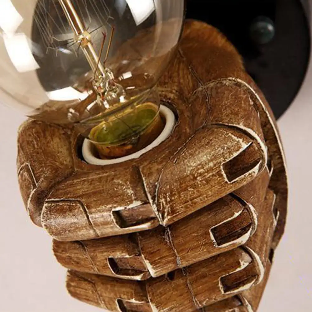 Античная кулак Форма настенный светильник светодиодный Ретро Лофт бар ресторана