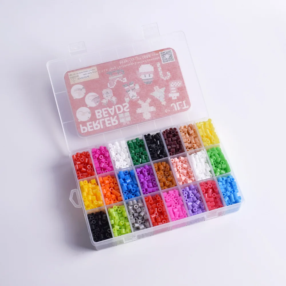 4300pcs/set Hama Beads 5mm DIY Pegboard Plastic Clip Tweezer fuse beads Board Colored Picture as gift toy for Children