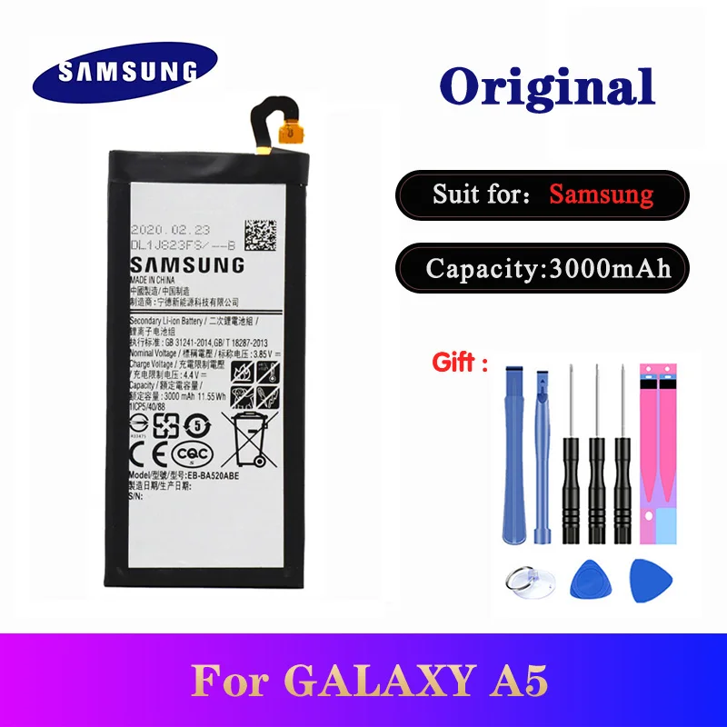 5 шт./лот Samsung A5 Аккумулятор для Galaxy 2017 Edition EB BA520ABE оригинальная телефонная батарея