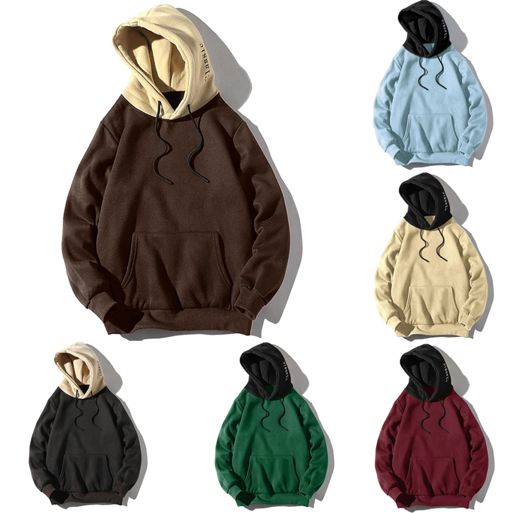 

2021 New Fashion Men's Hoodies Autumn And Spring Male Casual Hoodies Sweatshirts Men's Solid Color Hoodies Sweatshirt Tops