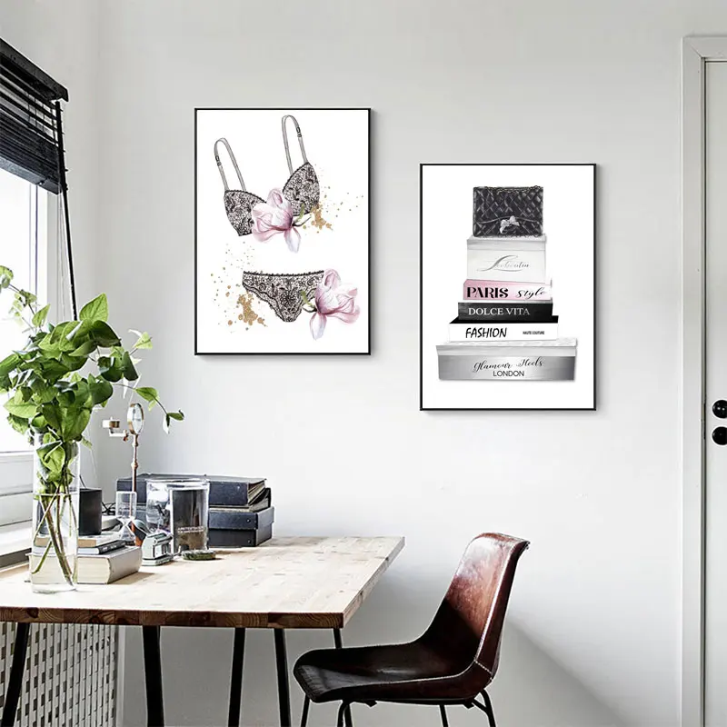 Модный настенный художественный постер с рисунком духов нижнее белье на