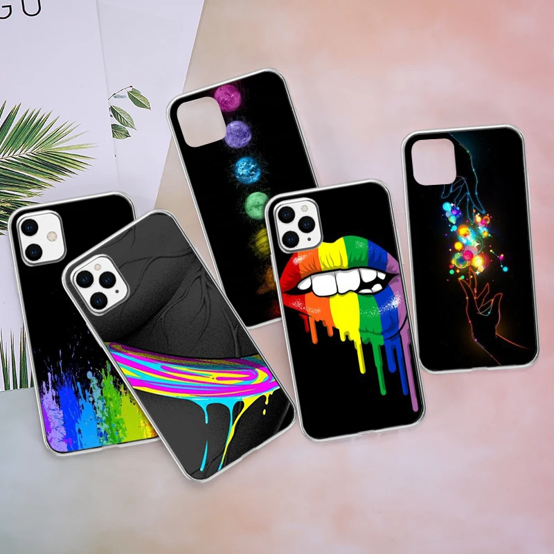 Чехол KISSCASE для телефона iPhone 11 Pro Max 6 6s 7 8 Plus X XR XS 5 SE разноцветный мягкий чехол из ТПУ