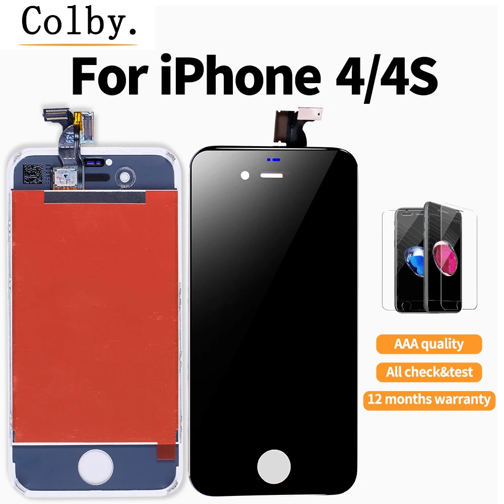3 шт./лот ЖК дисплей Pantalla для iPhone 4S сенсорный экран дигитайзер замена в сборе +