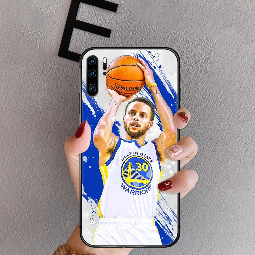 

Basketball Stephen Curry Phone Case Cover For Huawei Mate P 10 20 30 40 Lite Pro Smart Z 2019 Black Shell Back Black Trend Hot