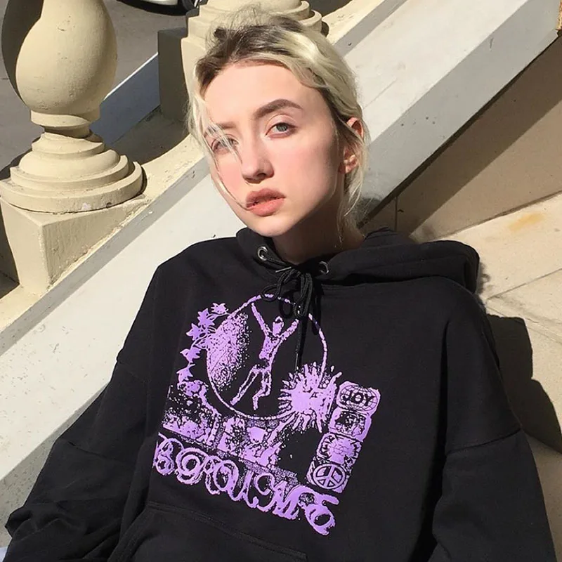 

Women Hoodies vintage Women Streetwear Print Pullovers Hoodies Sweatshirts Hoody Tops Harajuku hip hop hoodie худи ropa mujer
