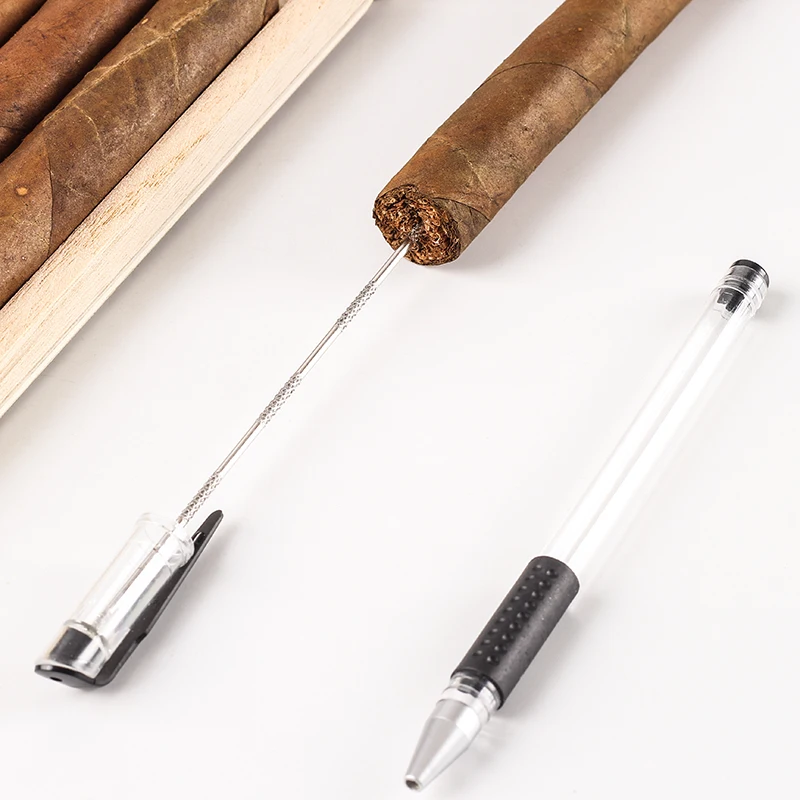 New 1pcs Creative Pen Shape Cigar Punch Draw Patented Precision Enhancer Tool Nubber Smoking Accessories t9262 | Дом и сад