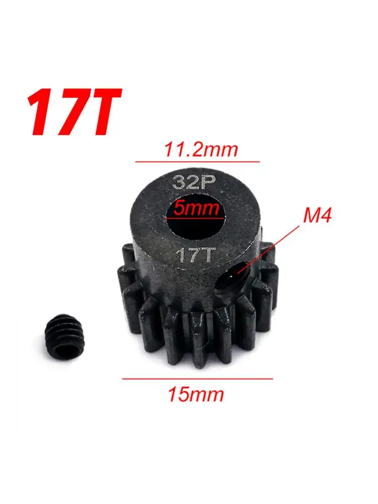 32P Spur Gear Steel Metal Motor Pinion 15T 17T 19T Reduction RC Car Accessories | Игрушки и хобби