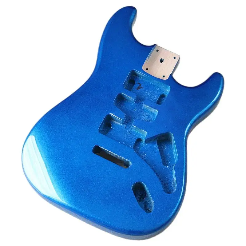 metallic blau pappel holz st elektrische gitarre körper fabrik hergestellt gitarre zubehör gute gitarre barrel 57 cm tasche breite free glo