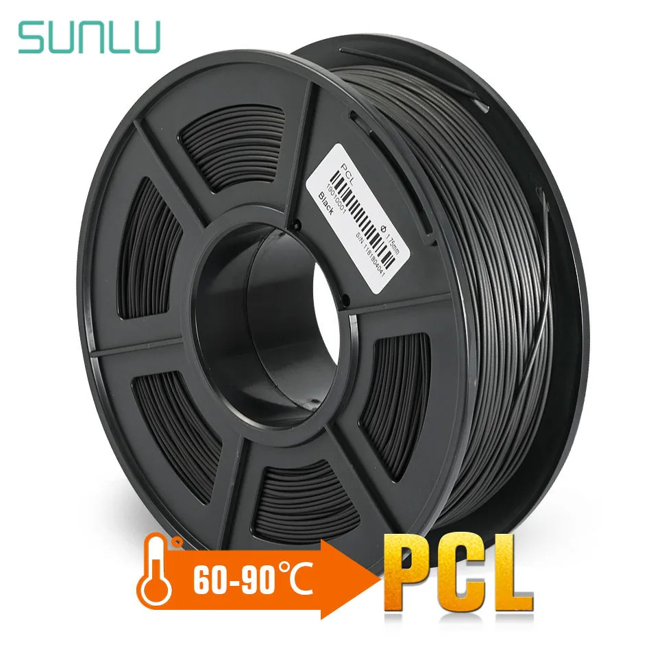 SUNLU накаливания 3d PCL для FDM 1 75 мм кг низкая Температура Пластик 3D печатные