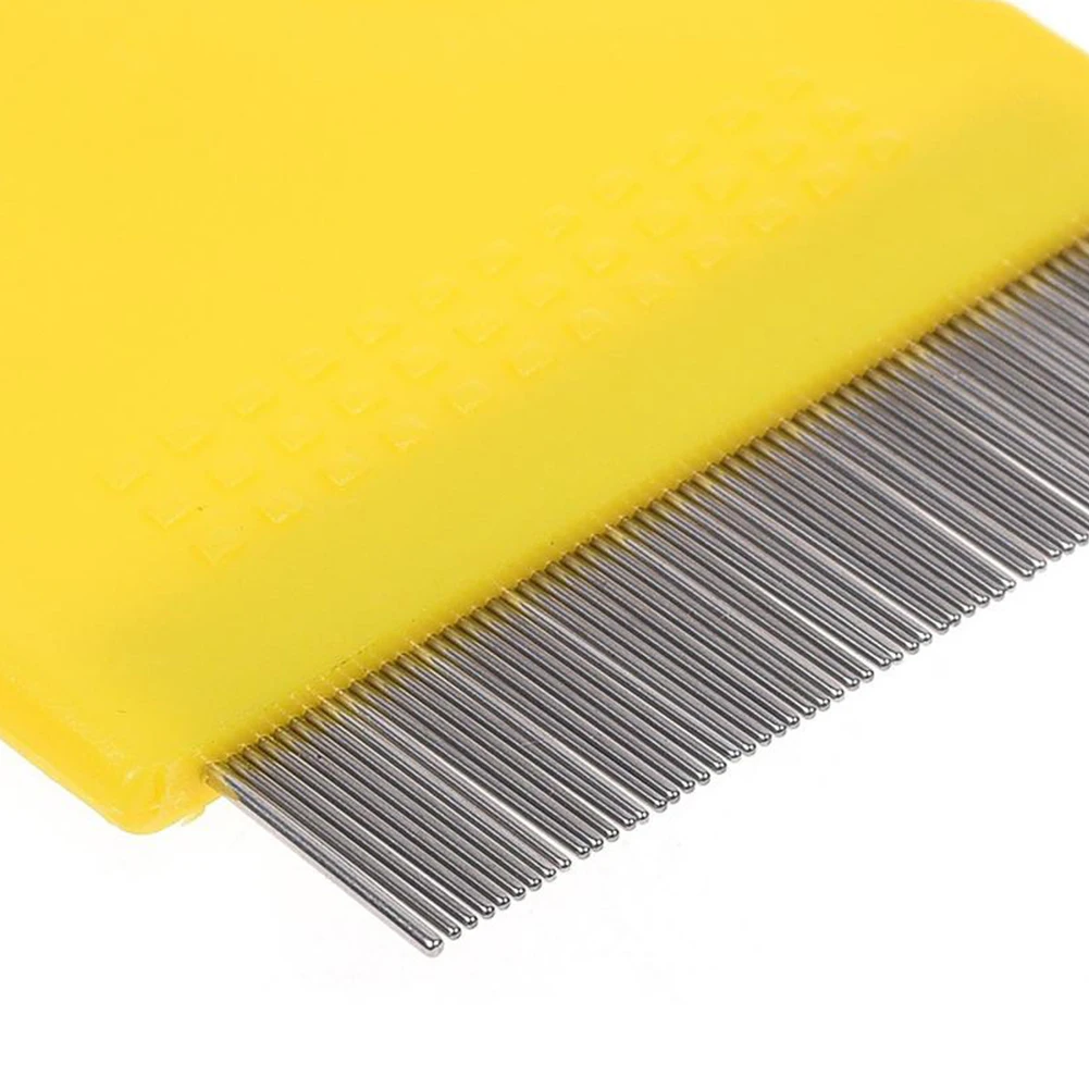 

Pet Animal Care Comb Protect Flea Comb Stainless Steel Material Needle And Non-slip Rubber Handle Comfort Flea Hair Grooming