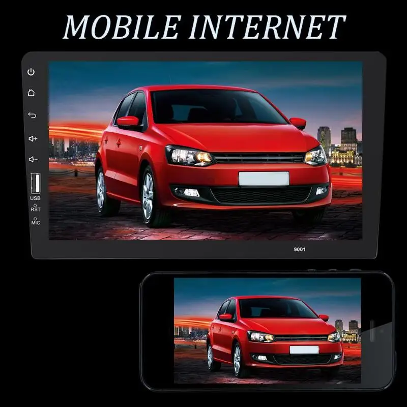 Универсальный 9 в HD сенсорный экран 1Din In-dash Bluetooth автомобильный стерео MP4/MP5 плеер головное устройство USB/TF/AUX/FM в fm-радио 87,5 м до 108 м