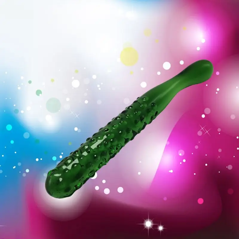 Огурец стеклянный фаллоимитатор искусственный пенис Кристальный Пуля Вибратор |