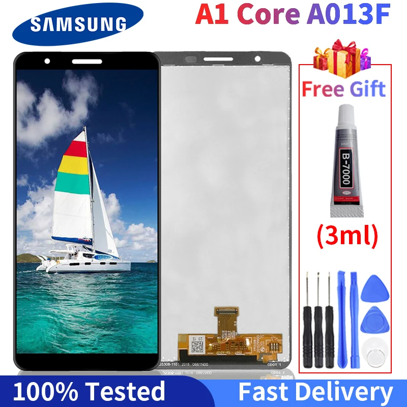 Amoled para Samsung Digitador da Tela de Toque para A013f Original Super Galaxy A01 Núcleo Lcd Assembléia A013g Display 100% A013