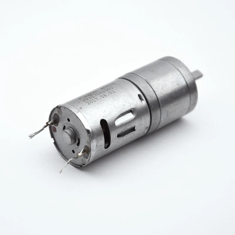 25 мм 370 щеточный двигатель с двумя плоскими валами редукторный высоким крутящим