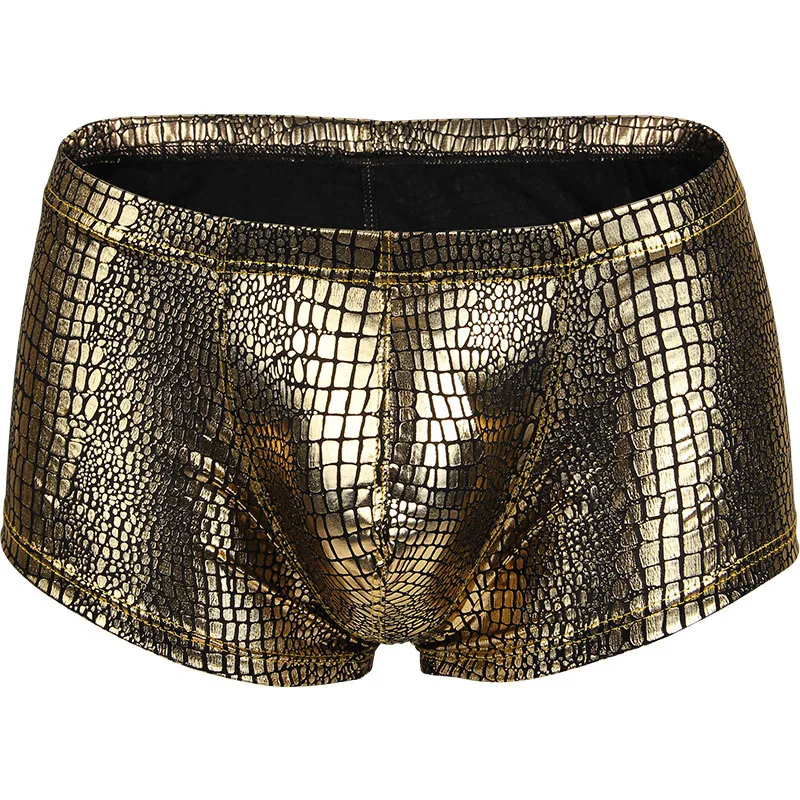 Sexy Men Underwear Imitate Snake Skin Boxers Novelty Man Underpants Male M XXL Under Wear Gay Night Club Performance Clothing | Мужская