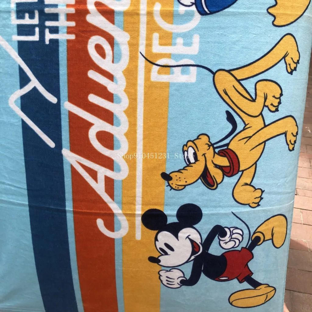Хлопковое банное полотенце Микки Маус Disney мягкое пляжное покрывало с