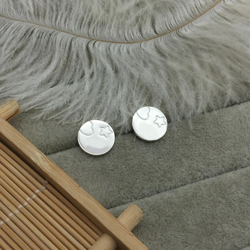 

Touses Spanish Quality New S925 Sterling Silver Bear 1:1 Heart-shaped Star Flower Earrings Sweet Small Fresh Jewelry