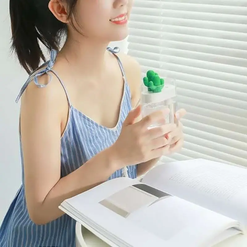 

160ML Ultrasonic Air Humidifier Clear Cactus Color Light USB Essential Oil Diffuser Car Purifier Aroma Diffusor Anion Mist