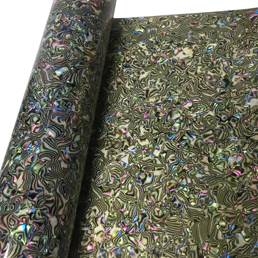 500mm x 1580mm Abalone Celluloid Sheet 0.50mm DIY Drum Wrap Musical Instrument Deco