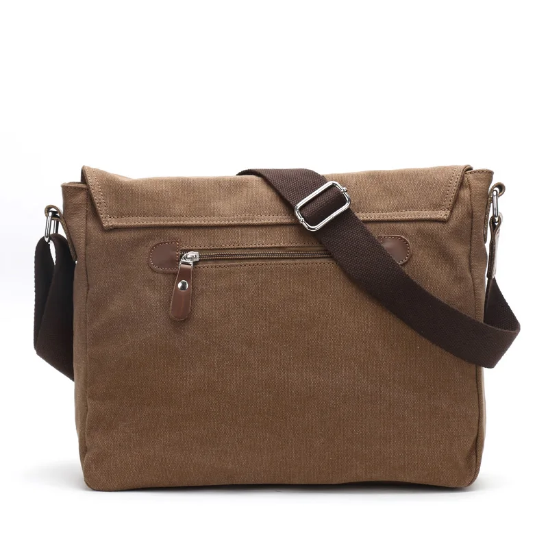 Men's Casual Messenger Bags Canvas Crossbody Shoulder Bag Lightweight Office Pack RetroBusiness Message Bag Travel Daypack Bag