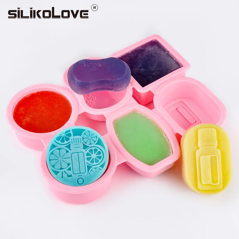 Силиконовая форма для мыла SILIKOLOVE геометрической круглой формы 6 полостей