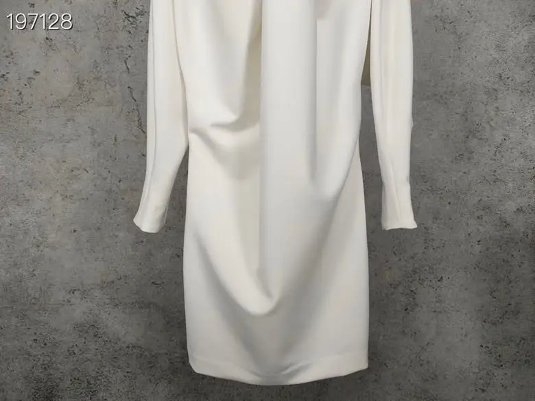 

Sexy White Dresses Runway 2021 Spring Elegant Holiday Diamonds Collar Long Sleeves New Arrival Exquisite Ladies Dress