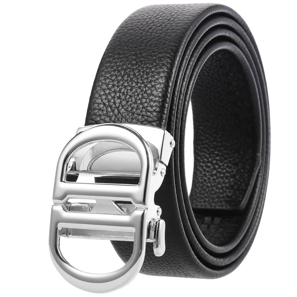 Luxury vintage designer automatic belt men high quality Business leisure  Korean men's belt automatic buckle belt head layer
