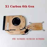 for lenovo thinkpad x1 carbon 6th gen type 20kh 20kg laptop heatsink cpu cooler fan fru 01yr203 01yr159 01yr204