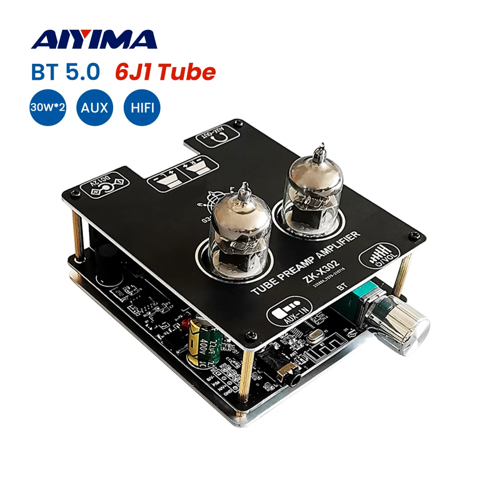 AIYIMA HiFi 6J1 ламповый усилитель стерео мощности 30 Вт x 2 Предварительный желчного