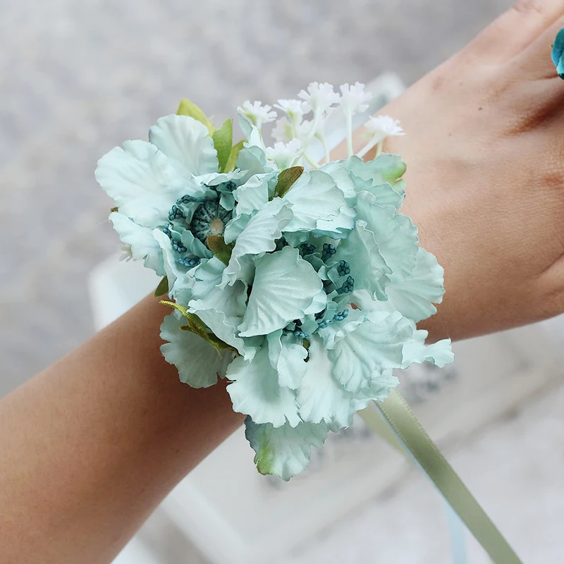 Браслет с цветами для девочек аксессуары невесты браслет ручной работы