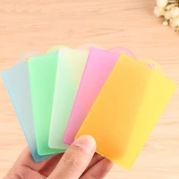 plastic business card holder bag pvc clear student bus card cover protect men women credit card case pouch