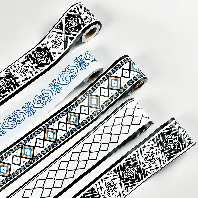 

Self-adhesive Baseboard Wall Stickers Ground Corner Line pvc Waterproof Window Sill Waist Line Floor Tile Waveguide Line