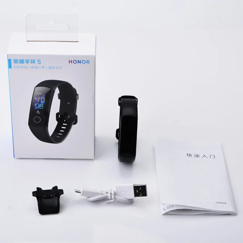 Оригинальный huawei Honor Band 5 Смарт-браслет Oximeter AMOLED сенсорный цветной экран плавание